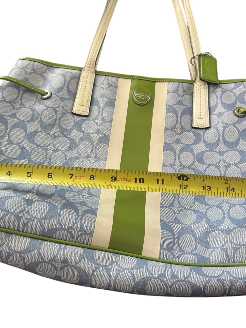 Coach Signature Heritage Canvas Tote - Picture 5 of 8